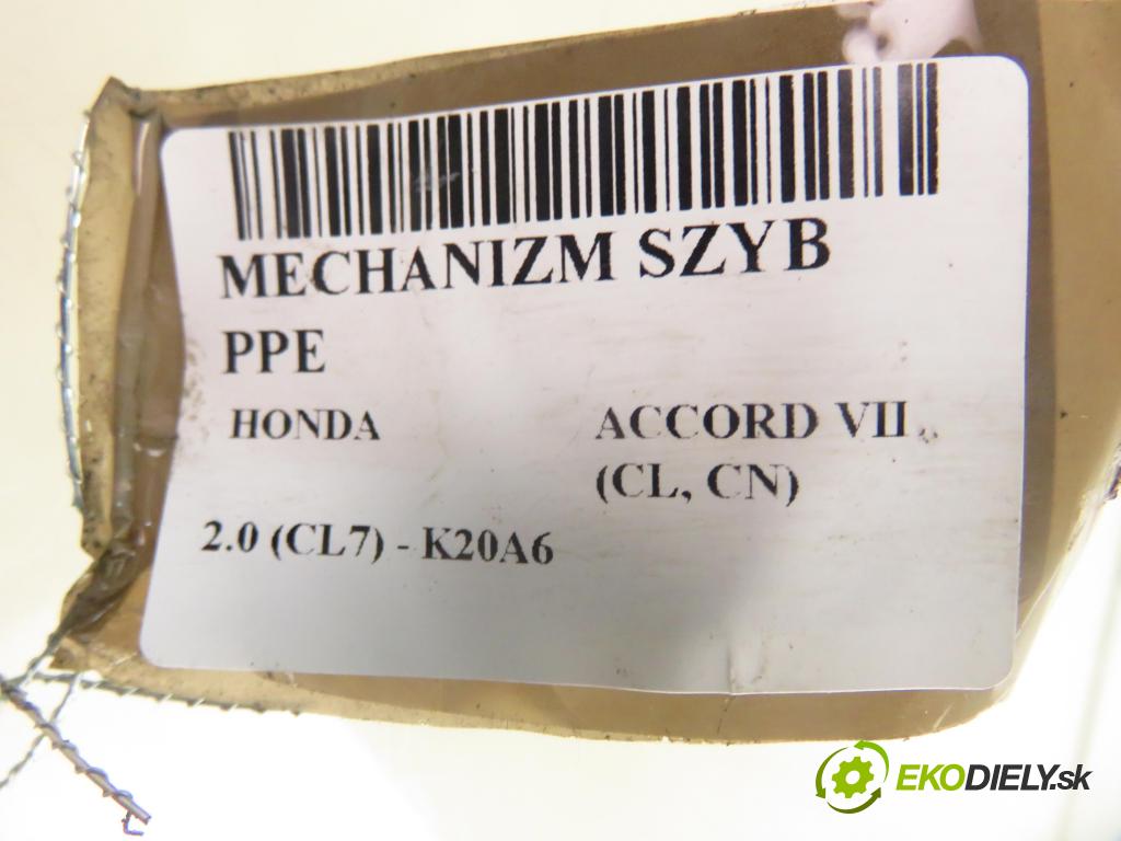 HONDA ACCORD VII (CL, CN) SEDAN 2003 114,00 2.0 (CL7) - K20A6 1998,00 mechanismus oken PPE CM011250