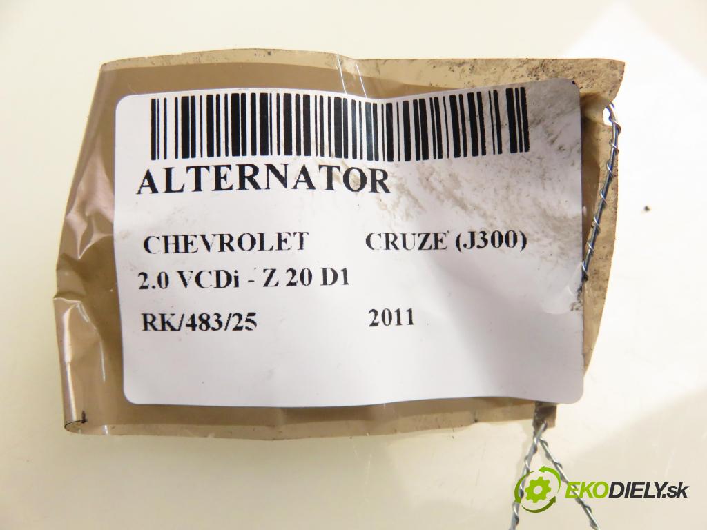 CHEVROLET CRUZE (J300) SEDAN 2011 0,00 2.0 VCDi - Z 20 D1 1998,00 Alternátor 13579114 (Alternátor)