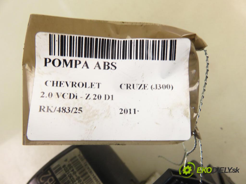 CHEVROLET CRUZE (J300) SEDAN 2011 0,00 2.0 VCDi - Z 20 D1 1998,00 Pumpa ABS 10096045543 ; 28560040083 (Pumpa ABS)