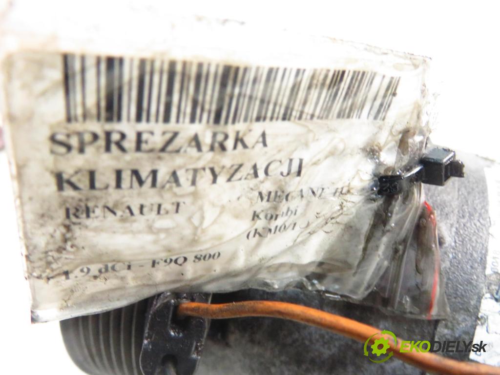 RENAULT MEGANE II Kombi (KM0/1_) KOMBI 2004 88,00 1.9 dCi 120 - F9Q 800 1870,00 KOMPRESOR: klimatizace  (Kompresor klimatizace)