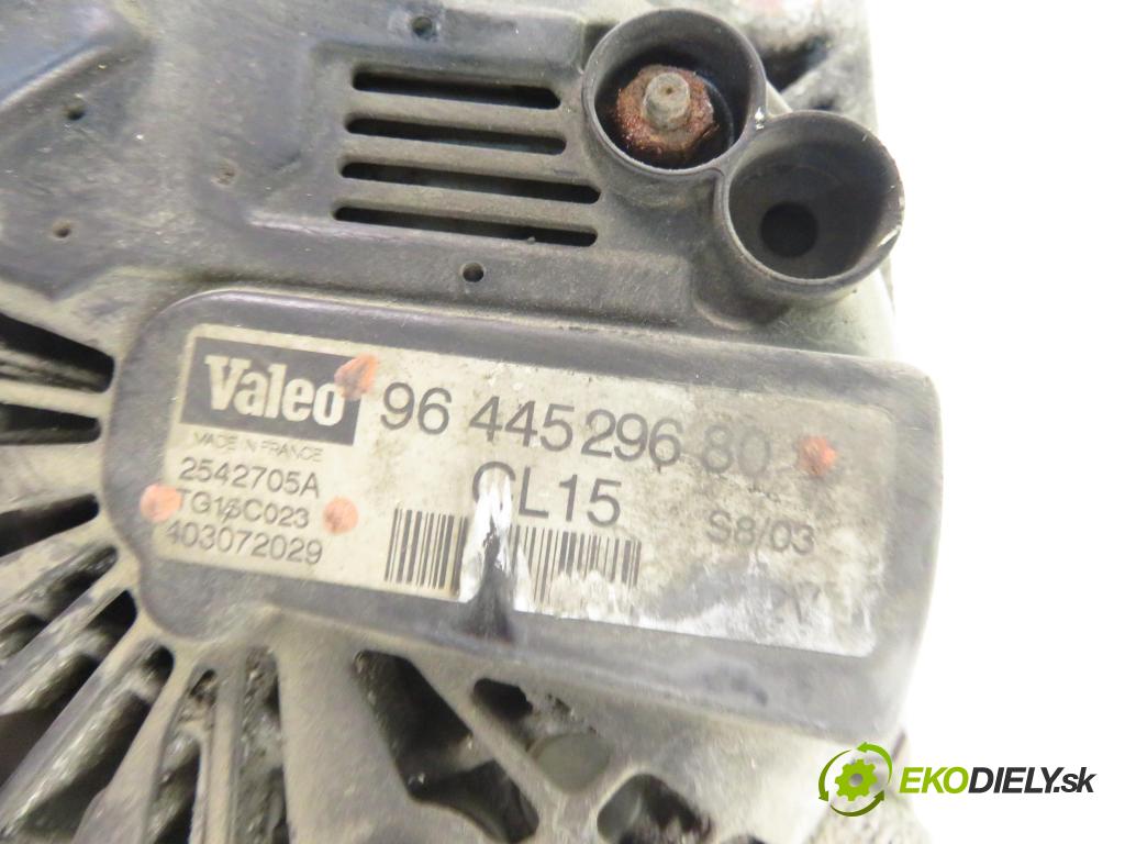 CITROEN C3 I (FC_) HB 2003 50,00 1.4 HDi 8V - 8HX 1398,00 Alternátor 9644529680 ; TG15C023 (Alternátor)