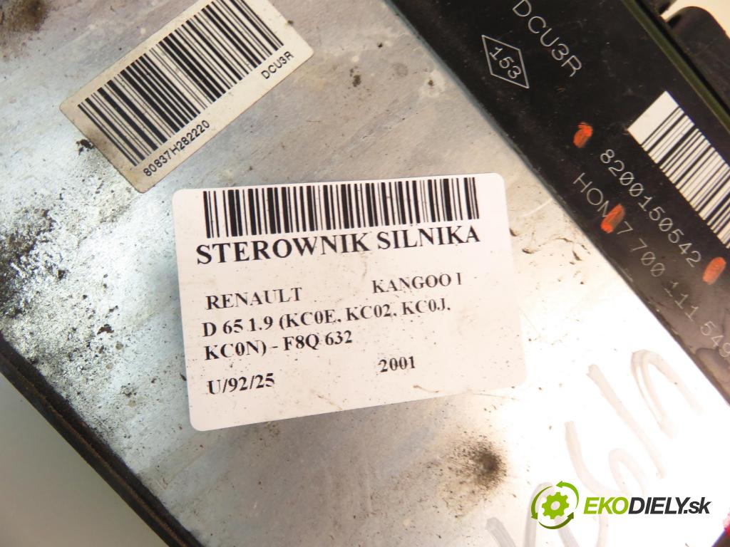RENAULT KANGOO (KC0/1_) KOMBIVAN 2001 47,00 1.9 D 1870,00 Riadiaca jednotka Motor 8200150542 ; 7700111549