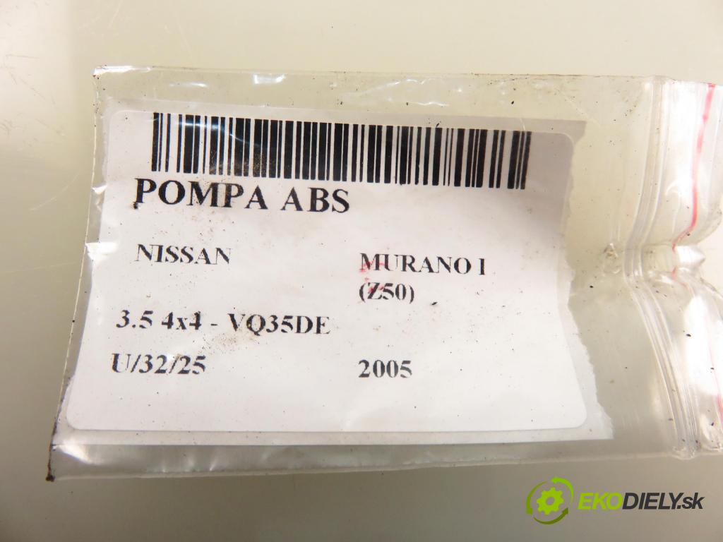 NISSAN MURANO I (Z50) SUV 2005 172,00 3.5 4x4 234 3498,00 Pumpa ABS 06210905223 ; 47660CC084 (Pumpa ABS)
