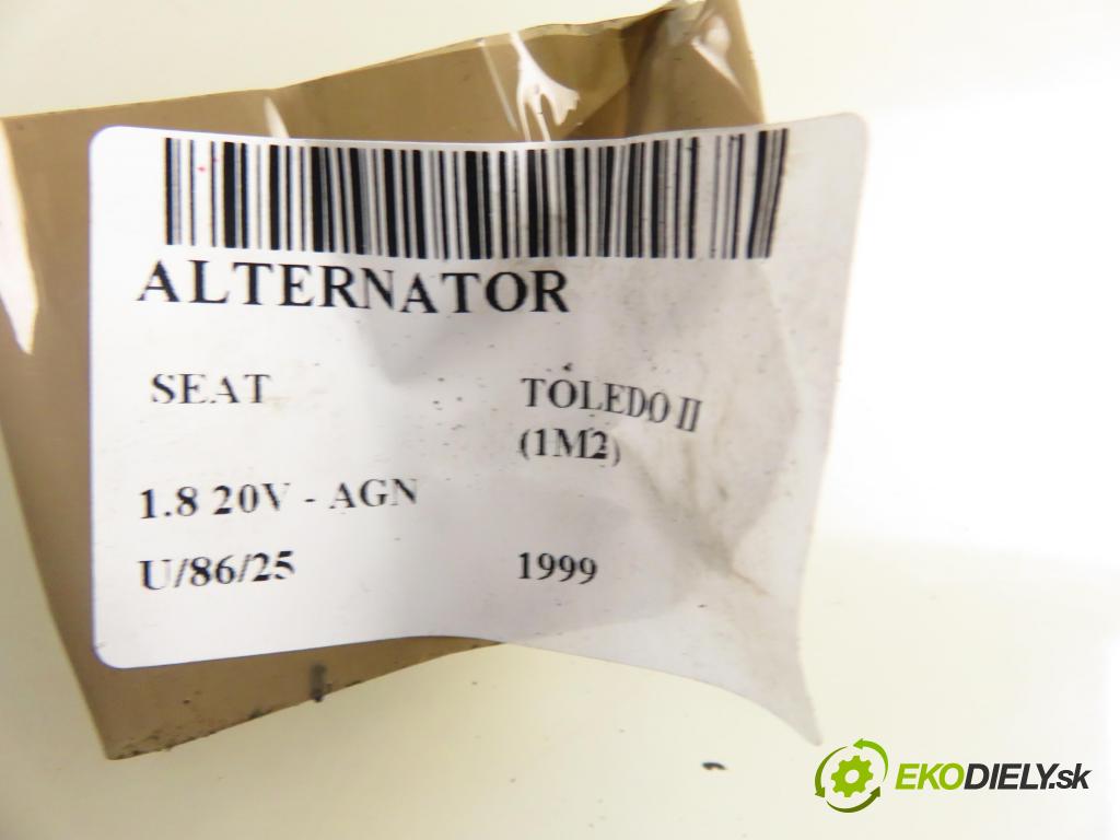 SEAT TOLEDO II (1M2) SEDAN 1999 92,00 1.8 20V 125 - AGN 1781,00 Alternátor 038903023L ; 0124325001 (Alternátor)