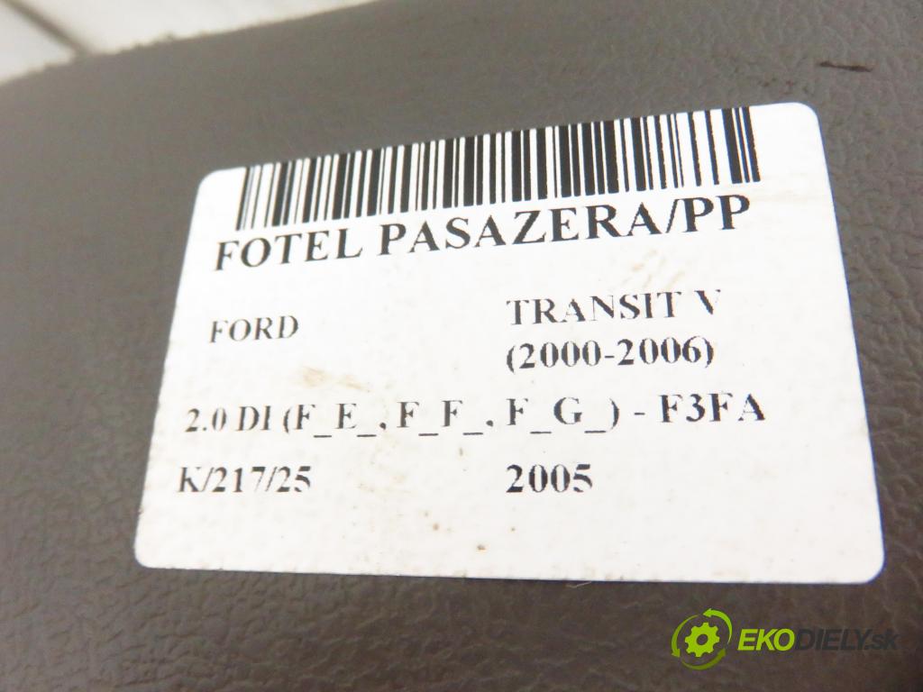 FORD TRANSIT TOURNEO Autobus (FC_ _) BUS 2005 63,00 2.0 DI 86 - F3FA 1998,00 Sedadlo CESTUJÚCI/PP