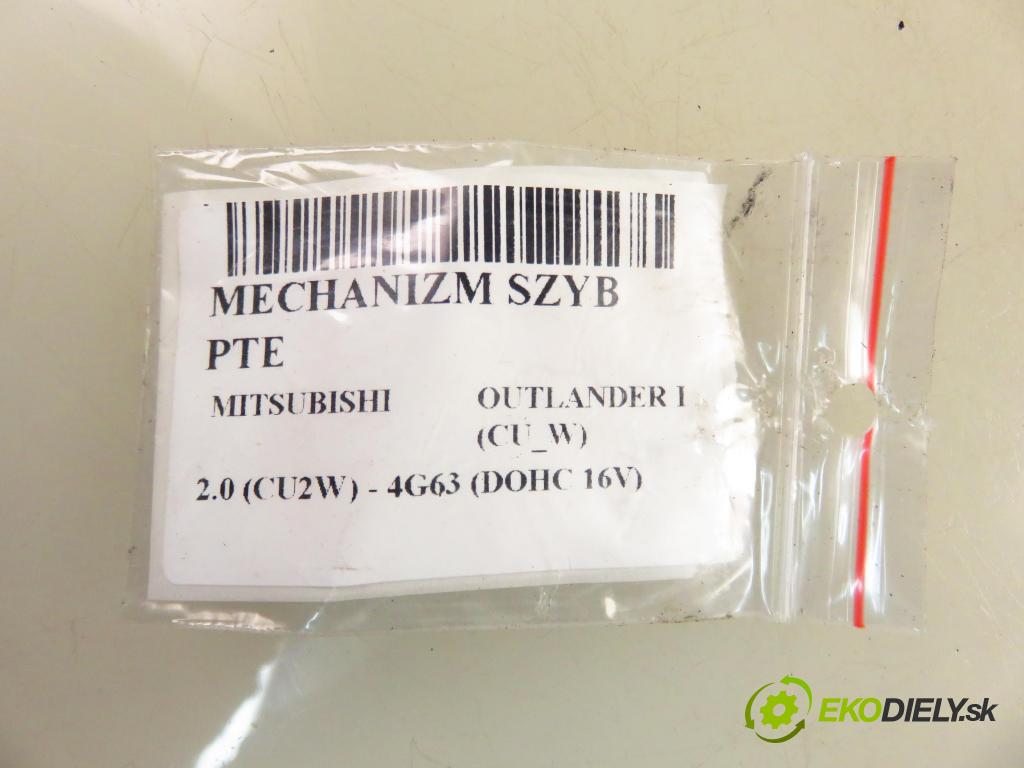 MITSUBISHI OUTLANDER I (CU_W) SUV 2004 100,00 2.0 (CU2W) - 4G63 (DOHC 16V) 1997,00 mechanismus oken PTE MR573888 ; MR573888RH
