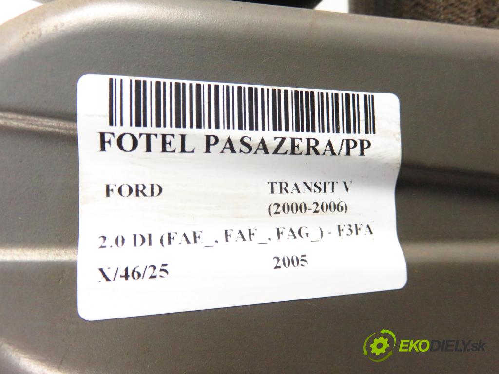 FORD TRANSIT Furgon (FA_ _) CHLODNIA 2005 63,00 2.0 DI 86 - F3FA 1998,00 Sedadlo CESTUJÚCI/PP