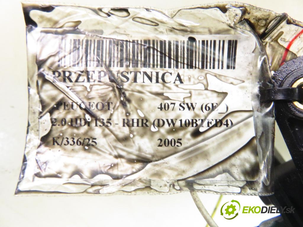 PEUGEOT 407 SW (6E_) KOMBI 2005 100,00 2.0 HDi 135 - RHR 1997,00 Škrtiaca klapka 9684269380 (Škrtiaca klapka)