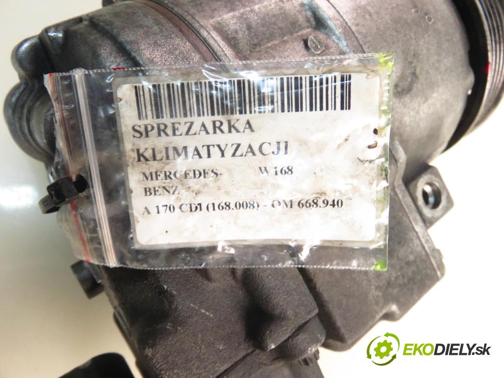 MERCEDES-BENZ KLASA A (W168) HB 1998 66,00 1.7 CDI 90 1689,00 KOMPRESOR: klimatizácie 447200576 (Kompresor klimatizácie)