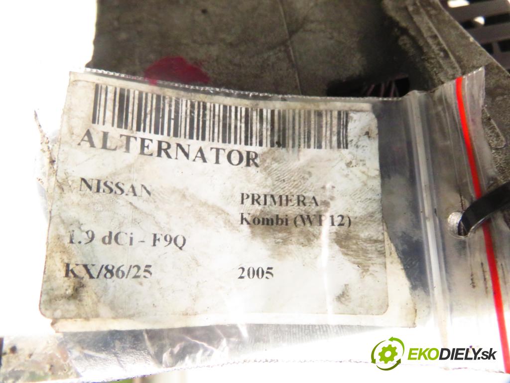 NISSAN PRIMERA Kombi (WP12) KOMBI 2005 85,00 1.9 dCi 116 - F9Q 1870,00 Alternátor 8200290217 (Alternátor)