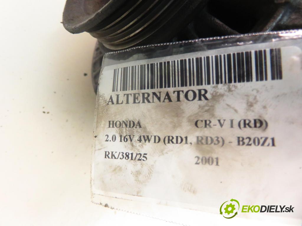 HONDA CR-V I (RD) SUV 2001 108,00 2.0 16V 4WD 147 - B20Z1 1973,00 Alternátor  (Alternátor)