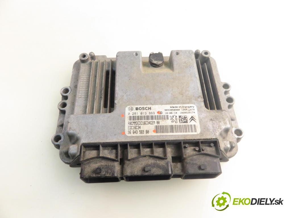 PEUGEOT EXPERT Skrzynia (VF3A_, VF3U_, VF3X_) FURGON 2010 66,00 1.6 HDi 90 16V - 9HU (DV6UTED4) 1560,00 Riadiaca jednotka Motor 0281013869 ; 9664356980