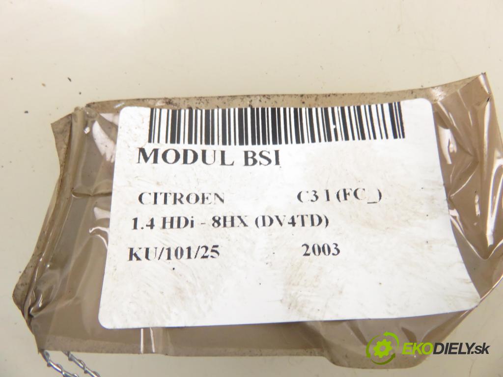 CITROEN C3 I (FC_) HB 2003 50,00 1.4 HDi 8V - 8HX 1398,00 MODUL BSI S118085200L ; 9653667380