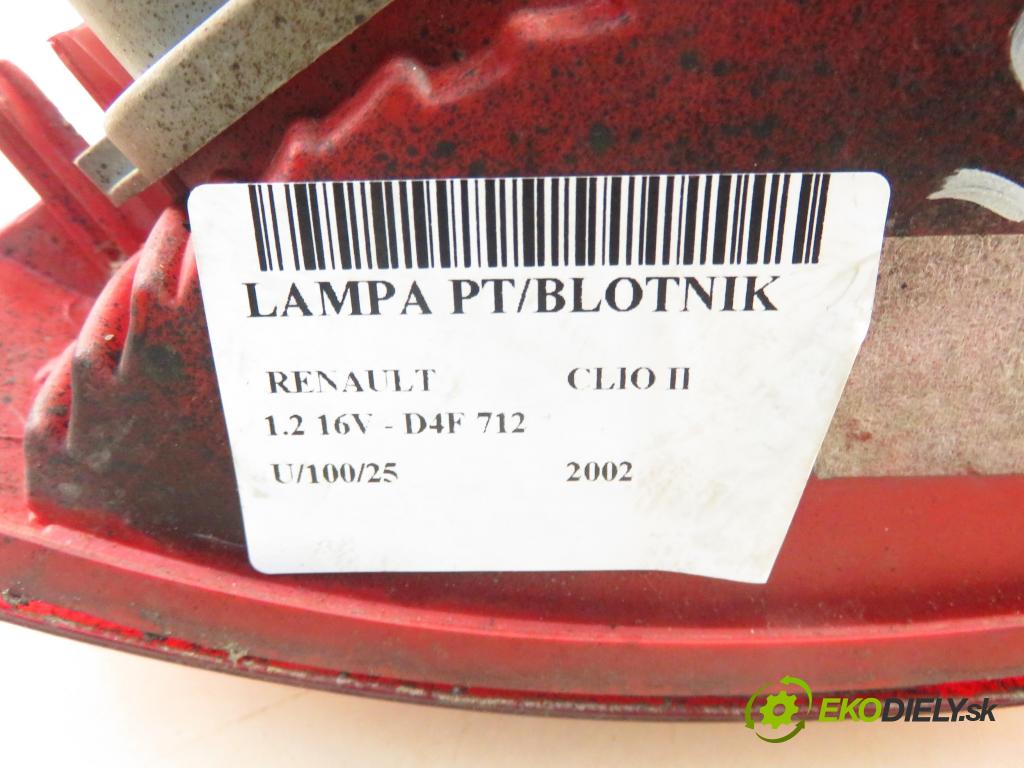 RENAULT CLIO II (BB_, CB_) HB 2002 0,00 1.2 16V - D4F 712 1149,00 Svetlo pravé zadné