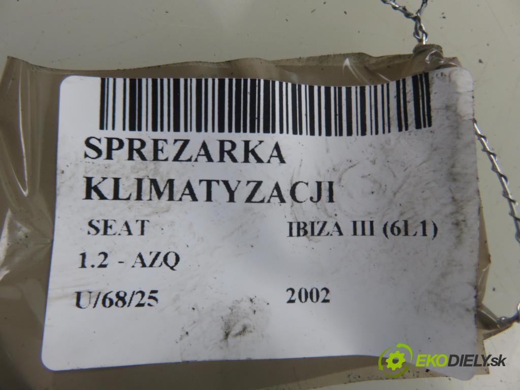 SEAT IBIZA III (6L1) HB 2002 47,00 1.2 12V - AZQ 1198,00 KOMPRESOR: klimatizácie 6Q0820803G (Kompresor klimatizácie)