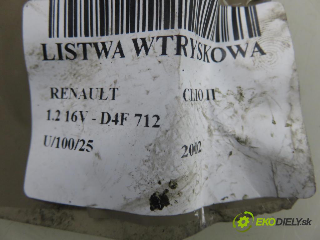 RENAULT CLIO II (BB_, CB_) HB 2002 0,00 1.2 16V - D4F 712 1149,00 Lišta vstrekovacia 8200166875 ; IWP099 (Vstrekovacia lišta)