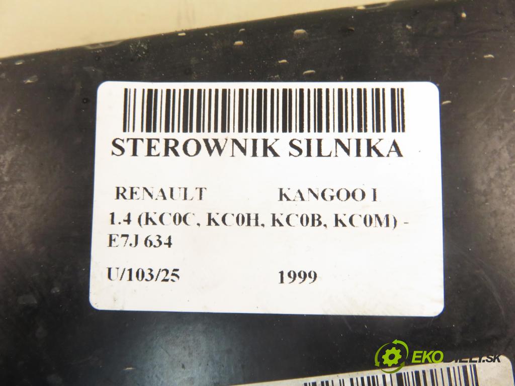 RENAULT KANGOO (KC0/1_) KOMBIVAN 1999 55,00 1.4 8V 75 - E7J 634 1390,00 Riadiaca jednotka Motor 8200024376 ; S110030306D ; 7700110471