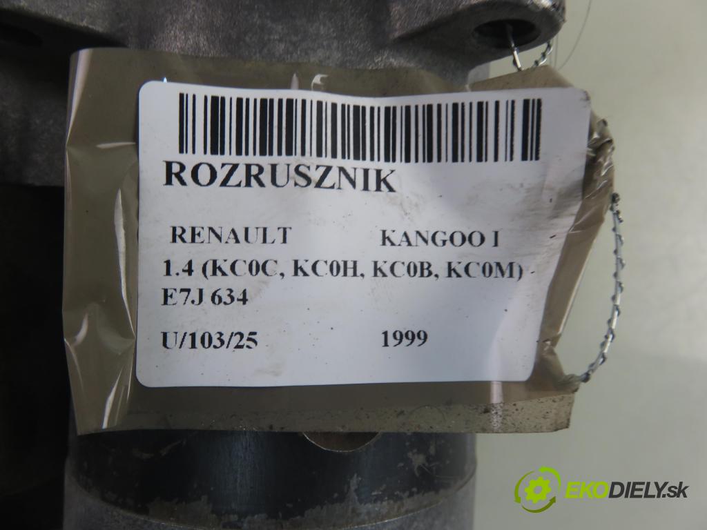 RENAULT KANGOO (KC0/1_) KOMBIVAN 1999 55,00 1.4 8V 75 - E7J 634 1390,00 Štartér 7700274351 ; M002T13581 (Štartér)