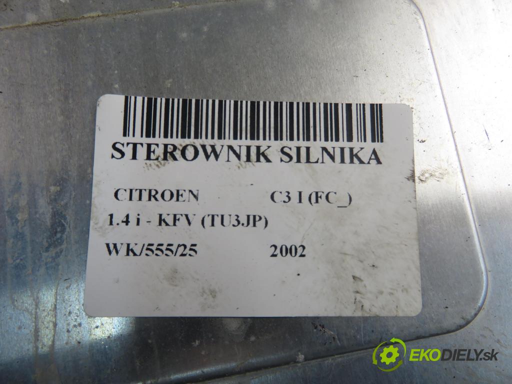 CITROEN C3 I (FC_) HB 2002 54,00 1.4 i - KFV (TU3JP) 1360,00 Riadiaca jednotka Motor 9648294180 ; 9642222380
