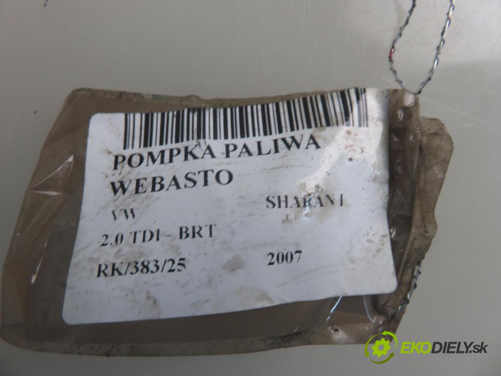 VW SHARAN (7M8, 7M9, 7M6) MINIVAN 2007 103,00 2.0 TDI - BRT 1968,00 motorek paliva Webasto 20180945