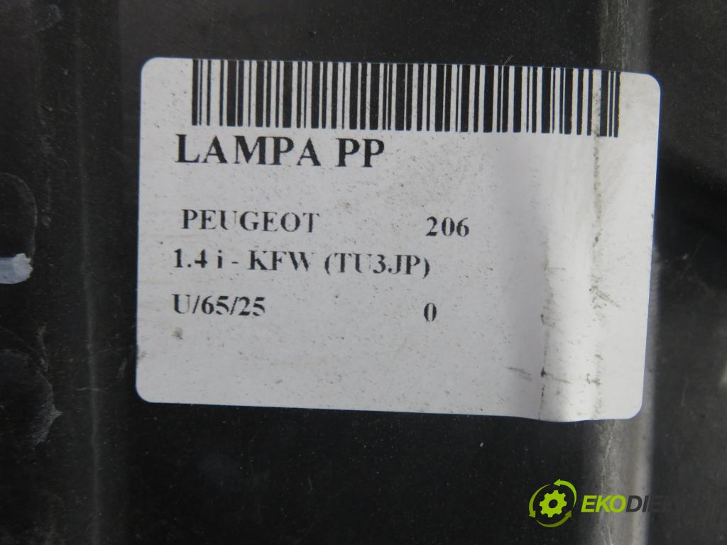 PEUGEOT 206 liftback (2A/C) HB 2001 55,00 1.4 75 - KFW 1360,00 světlo PP 9660535580