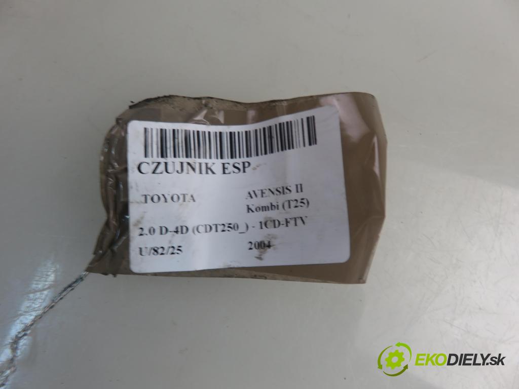 TOYOTA AVENSIS Kombi (_T25_) KOMBI 2004 85,00 2.0 D-4D 116 - 1CD-FTV 1995,00 Snímač ESP 0265005273 ; 8918305020