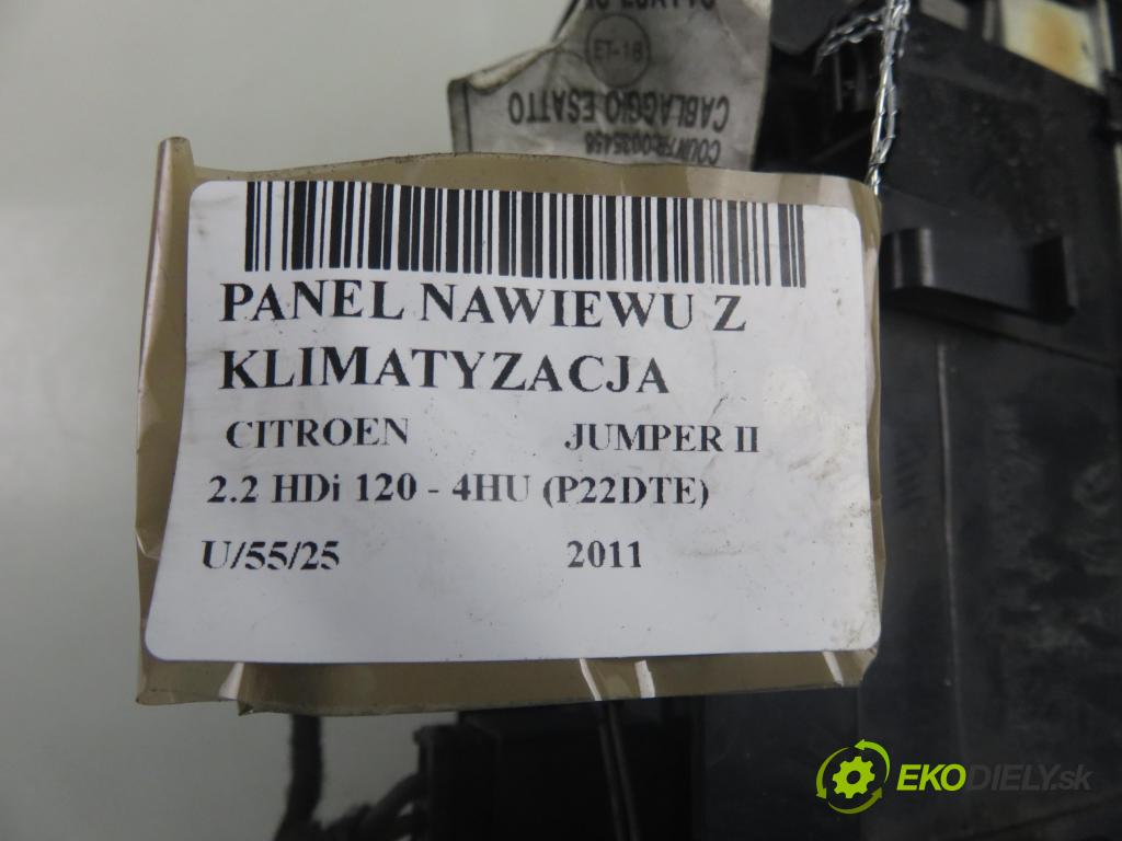CITROEN JUMPER Skrzynia FURGON 2011 88,00 2.2 HDi 120 - 4HU (P22DTE) 2198,00 Panel kúrenia KLIMATIZACE: A72000500