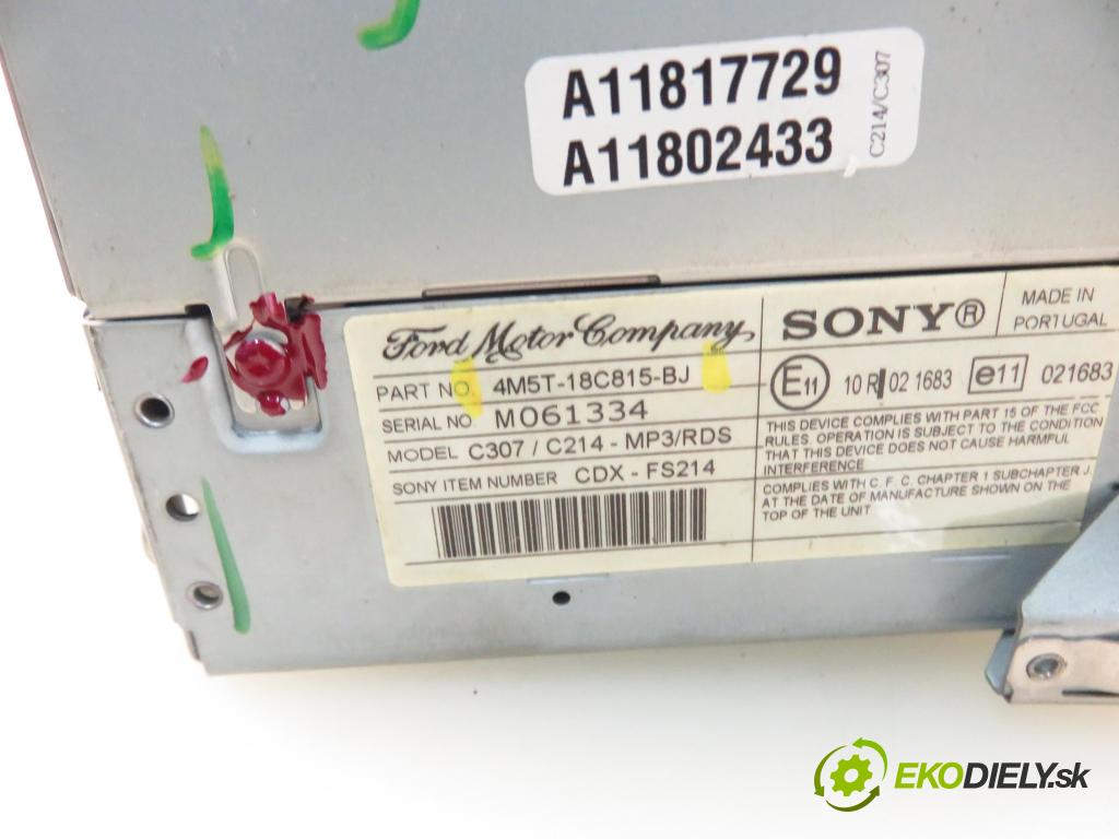 FORD FOCUS II (DA_, HCP) HB 2005 100,00 2.0 TDCi - G6DA 1997,00 RADIO CD 4M5T18C815BJ