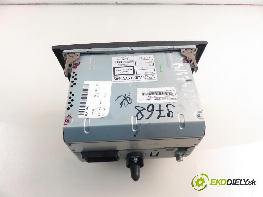 FORD MONDEO III (B5Y) LIFTBACK 2006 96,00 2.0 TDCi - FMBA 1998,00 RADIO 5S7T18B988AF ; 5S7T10E889AA