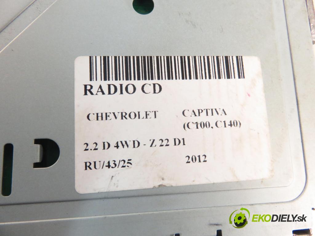 CHEVROLET CAPTIVA (C100, C140) SUV 2012 135,00 2.2 D 4WD 184 - Z 22 D1 2231,00 RADIO CD 95088244