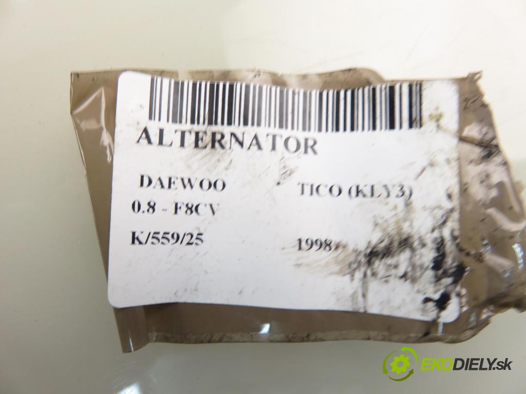 DAEWOO TICO (KLY3) HB 1998 38,00 0.8 52 - F8CV 796,00 Alternátor  (Alternátor)