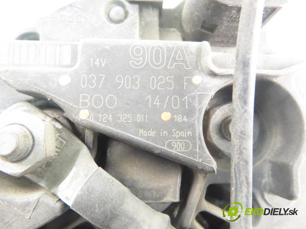 SKODA FABIA I Combi (6Y5) KOMBI 2004 55,00 1.4 16V - AUA 1390,00 Alternátor 037903025F ; 0124325011 (Alternátor)
