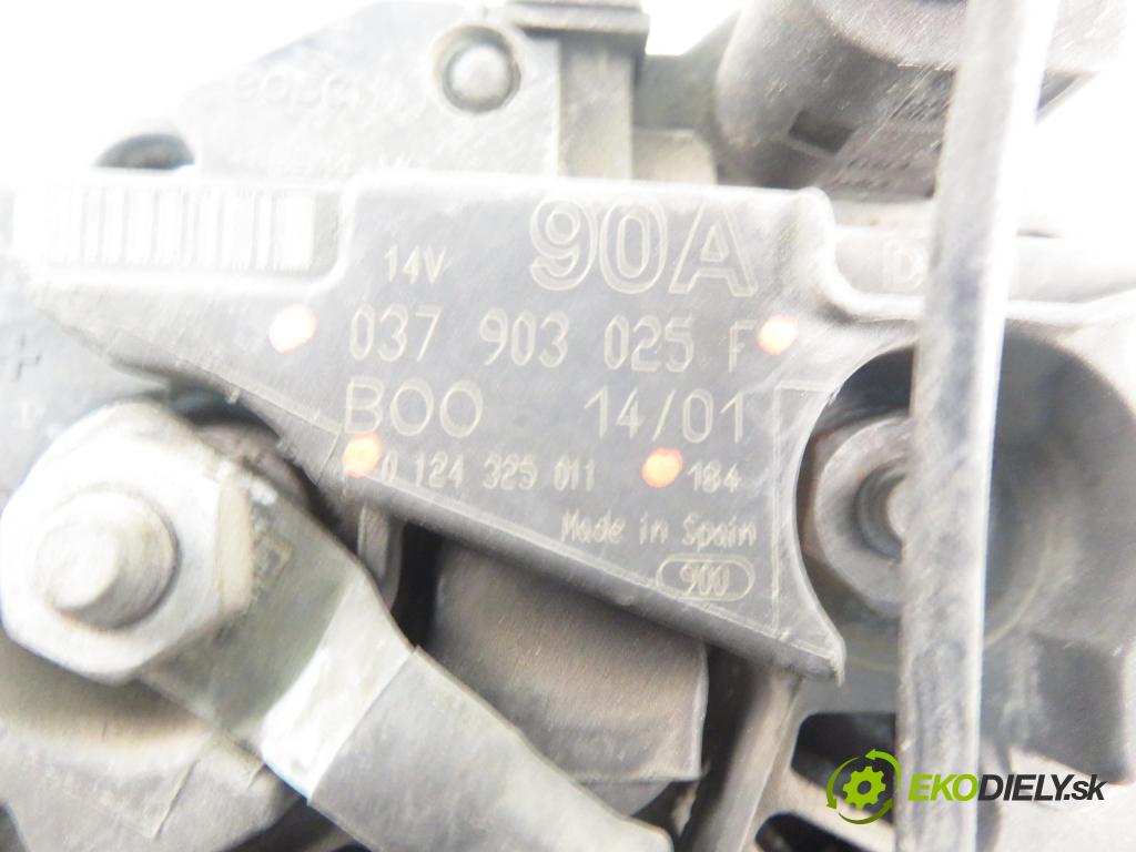 SKODA FABIA I Combi (6Y5) KOMBI 2004 55,00 1.4 16V - AUA 1390,00 Alternátor 037903025F ; 0124325011 (Alternátor)