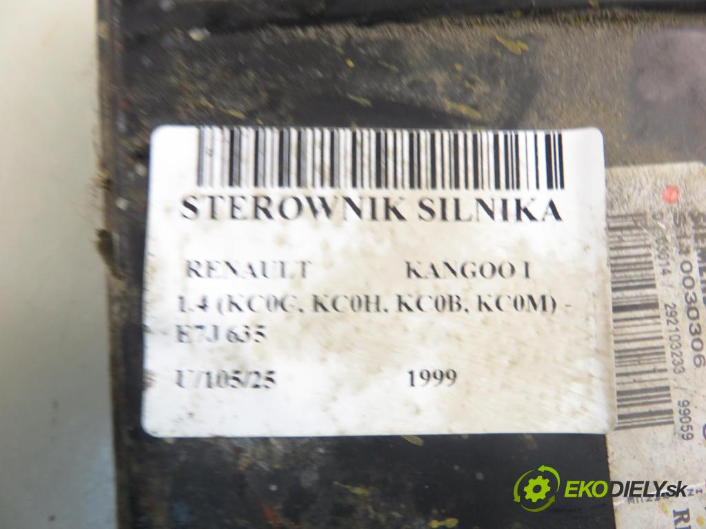 RENAULT KANGOO (KC0/1_) KOMBIVAN 1999 55,00 1.4 (KC0C, KC0H, KC0B, KC0M) - E7J 635 1390,00 Riadiaca jednotka Motor 7700115098 ; S110030306 ; 7700110471