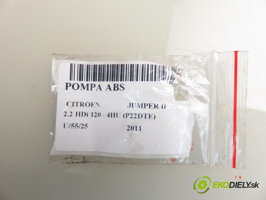 CITROEN JUMPER Skrzynia FURGON 2011 88,00 2.2 HDi 120 - 4HU (P22DTE) 2198,00 Pumpa ABS 00518045960 ; 0265232112 (Pumpa ABS)
