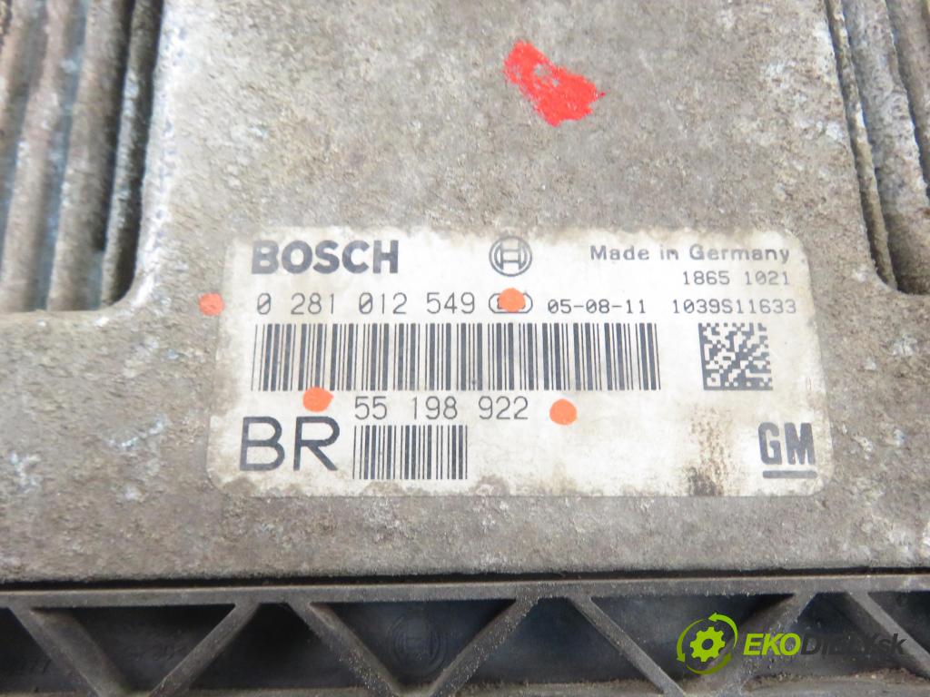 OPEL ZAFIRA B (A05) MINIVAN 2006 74,00 1.9 CDTI 8V 101 - Z 19 DTL 1910,00 Riadiaca jednotka Motor 0281012549 ; 55198922