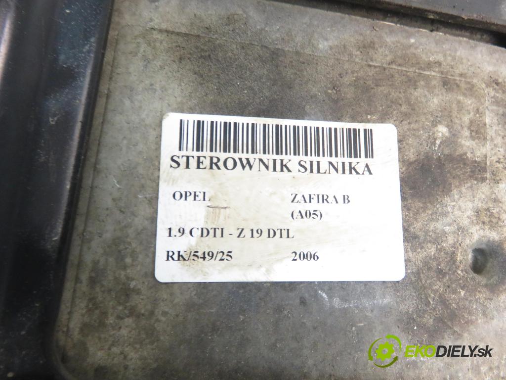 OPEL ZAFIRA B (A05) MINIVAN 2006 74,00 1.9 CDTI 8V 101 - Z 19 DTL 1910,00 Riadiaca jednotka Motor 0281012549 ; 55198922