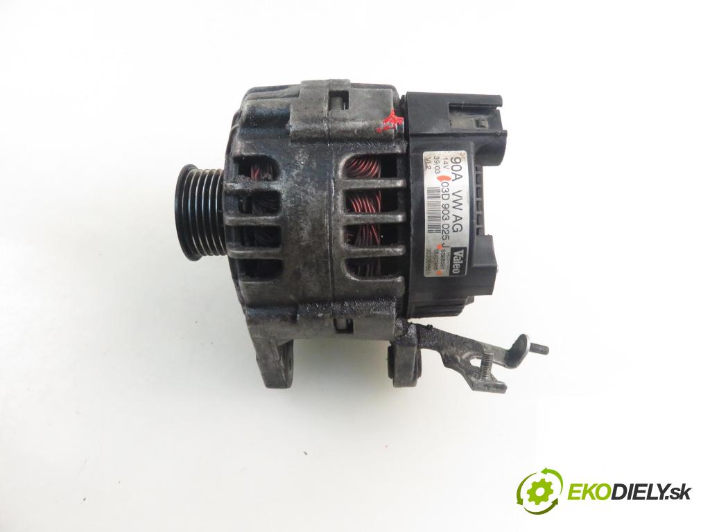 VW POLO (9N_) HB 2004 47,00 1.2 12V 64 - AZQ 1198,00 Alternátor 03D903025J ; SG9B057 (Alternátor)
