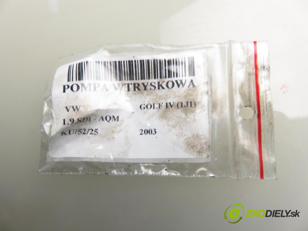 VW GOLF IV (1J1) HB 2003 50,00 1.9 SDI 68 - AQM 1896,00 Pumpa vstrekovacia 0460404972 ; 038130107B (Vstrekovacie čerpadlo)