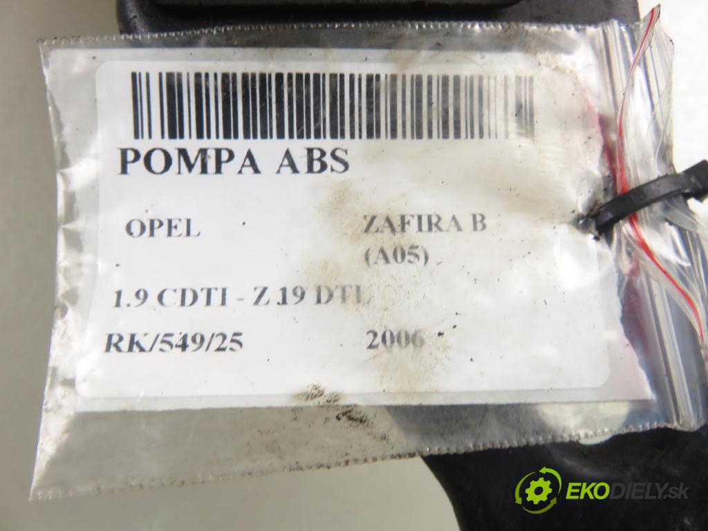 OPEL ZAFIRA B (A05) MINIVAN 2006 74,00 1.9 CDTI 8V 101 - Z 19 DTL 1910,00 Pumpa ABS 10097005093 ; 13157576HA (Pumpa ABS)