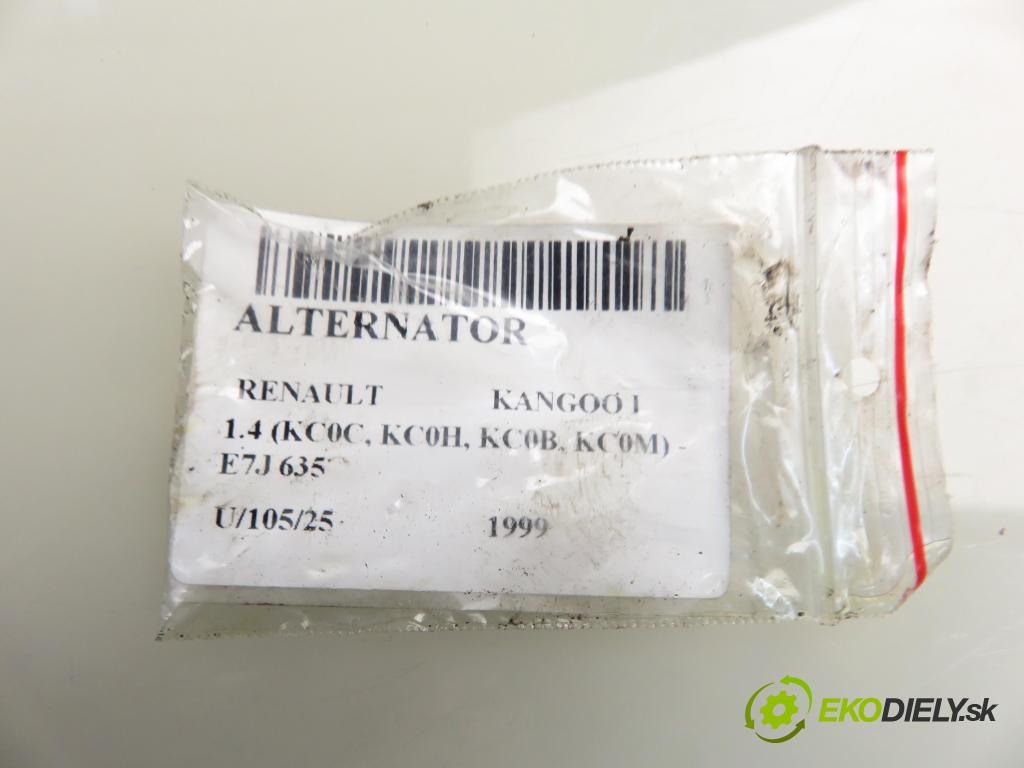 RENAULT KANGOO (KC0/1_) KOMBIVAN 1999 55,00 1.4 (KC0C, KC0H, KC0B, KC0M) - E7J 635 1390,00 Alternátor 7700432331 ; SG7S010 (Alternátor)