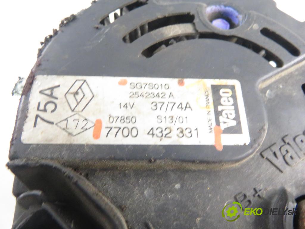 RENAULT KANGOO (KC0/1_) KOMBIVAN 1999 55,00 1.4 (KC0C, KC0H, KC0B, KC0M) - E7J 635 1390,00 Alternátor 7700432331 ; SG7S010 (Alternátor)