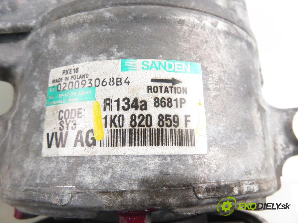 VW PASSAT B6 Variant (3C5) KOMBI 2008 103,00 2.0 TDI CR 16V 140 - CBAB 1968,00 KOMPRESOR: klimatizácie 1K0820859F (Kompresor klimatizácie)