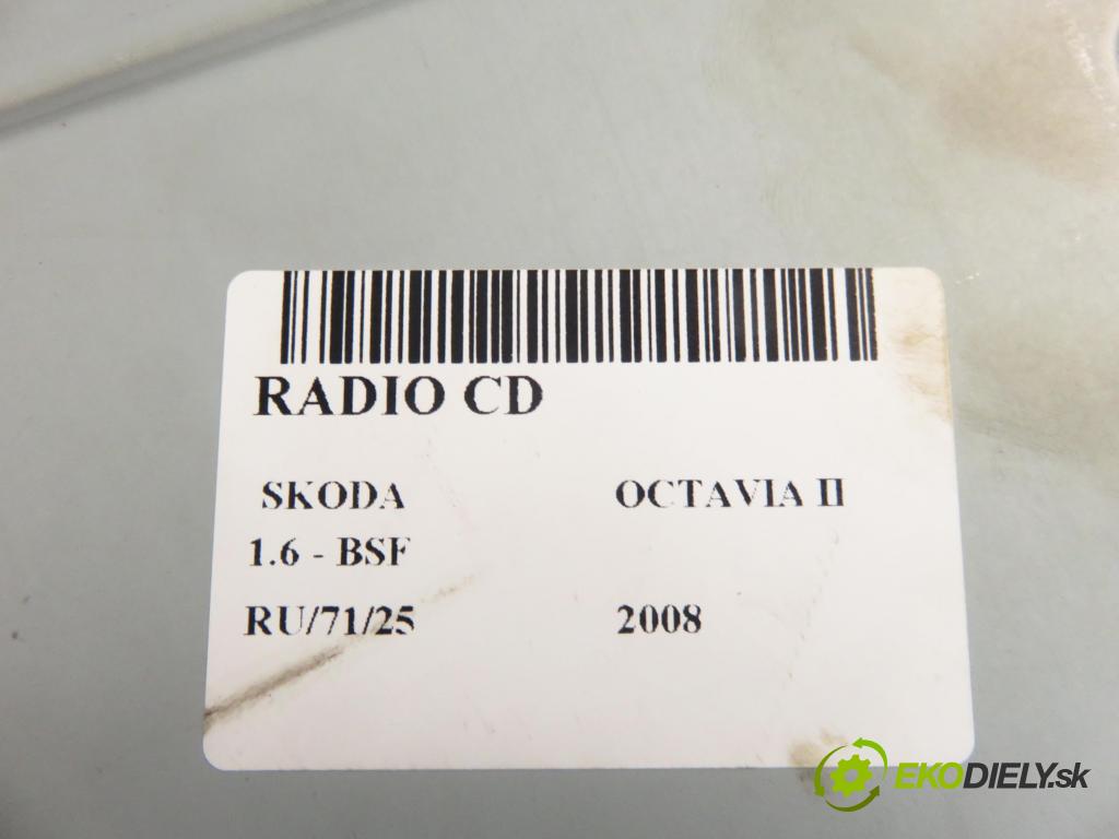 SKODA OCTAVIA II (1Z3) LIFTBACK 2008 75,00 1.6 - BSE 1595,00 RADIO CD 1Z0035161F
