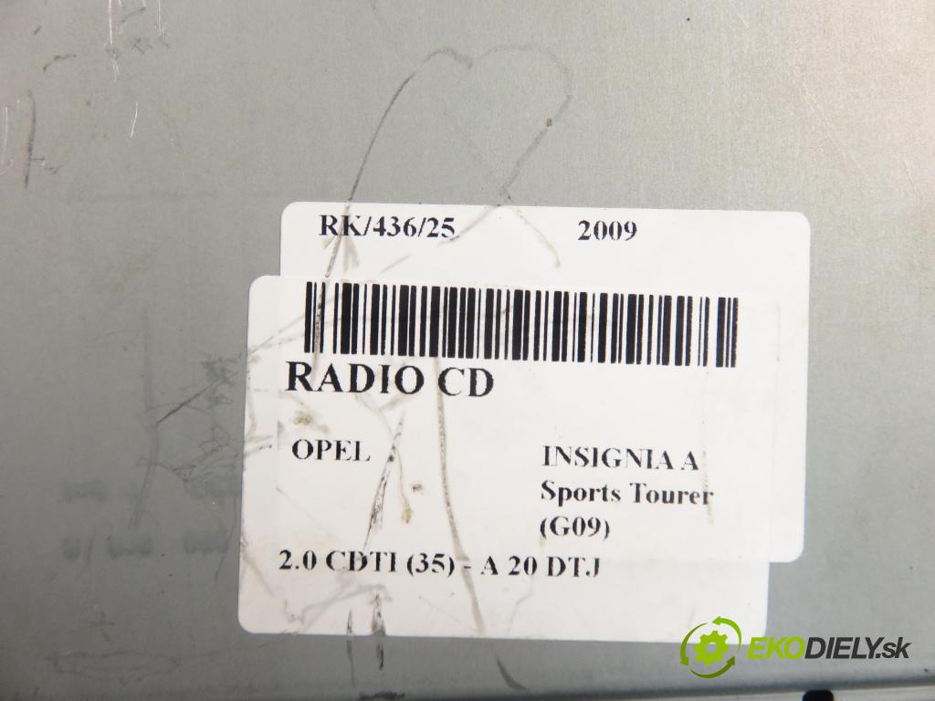 OPEL INSIGNIA A Sports Tourer (G09) KOMBI 2009 96,00 2.0 CDTI (35) - A 20 DTJ 1956,00 RADIO CD 13326455