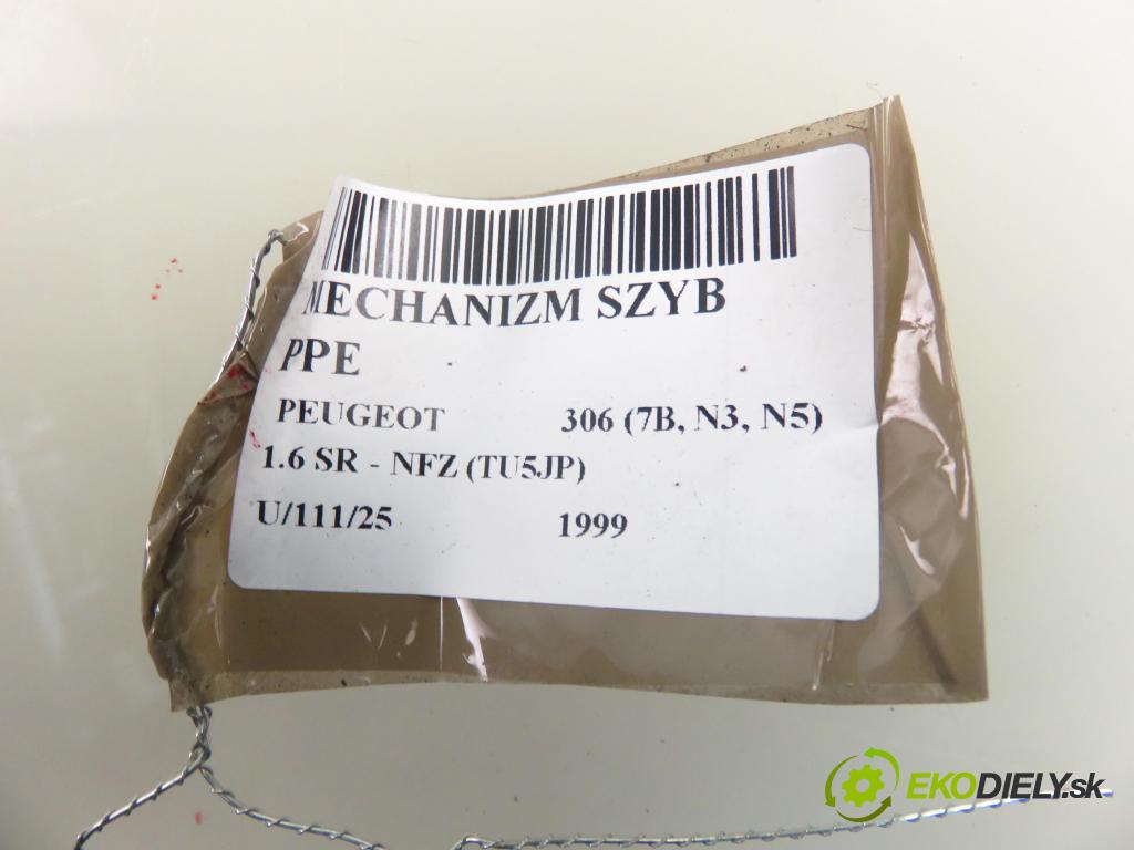 PEUGEOT 306 (7B, N3, N5) HB 1999 65,00 1.6 SR 89 - NFZ 1587,00 mechanismus oken PPE 400392A
