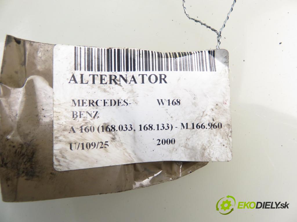 MERCEDES-BENZ KLASA A (W168) HB 2000 75,00 1.6 102 A 160  M 166.960 1598,00 Alternátor 0111545602 (Alternátor)