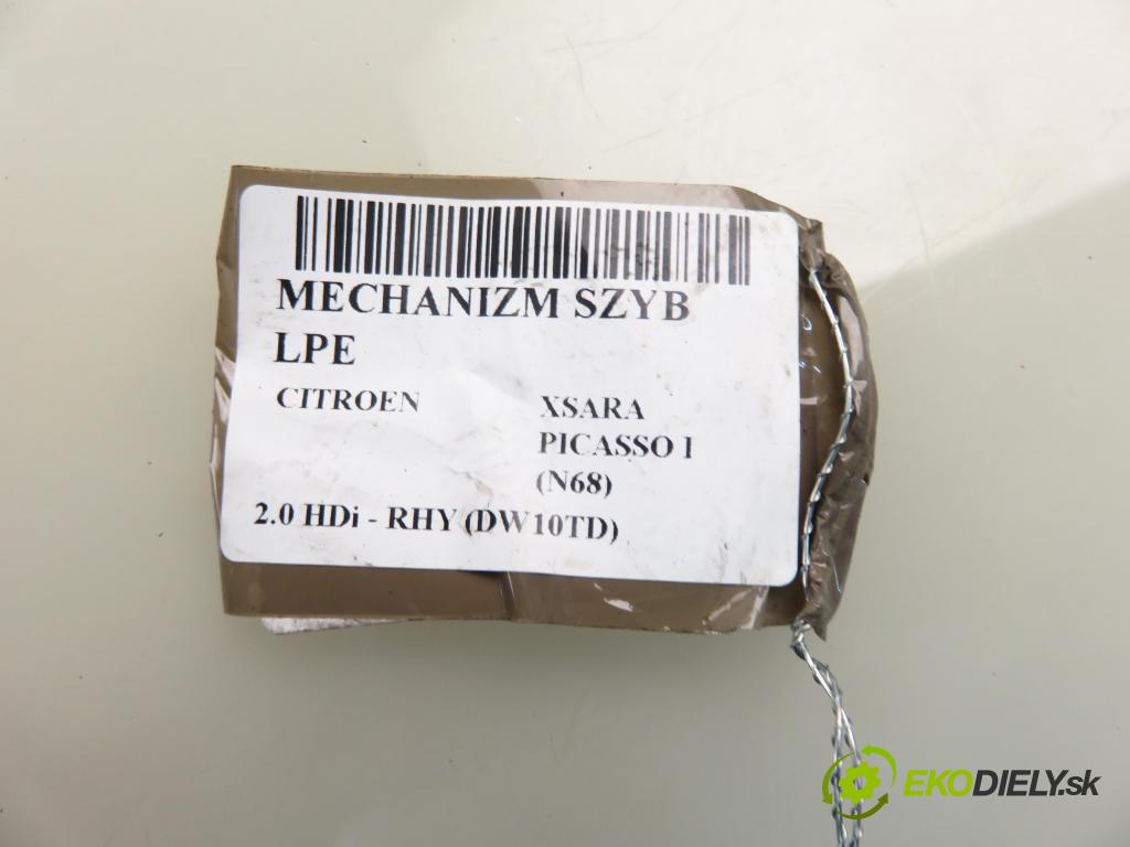 CITROEN XSARA PICASSO (N68) MINIVAN 2001 66,00 2.0 HDi 8V 90 - RHY 1997,00 mechanismus oken 128000292