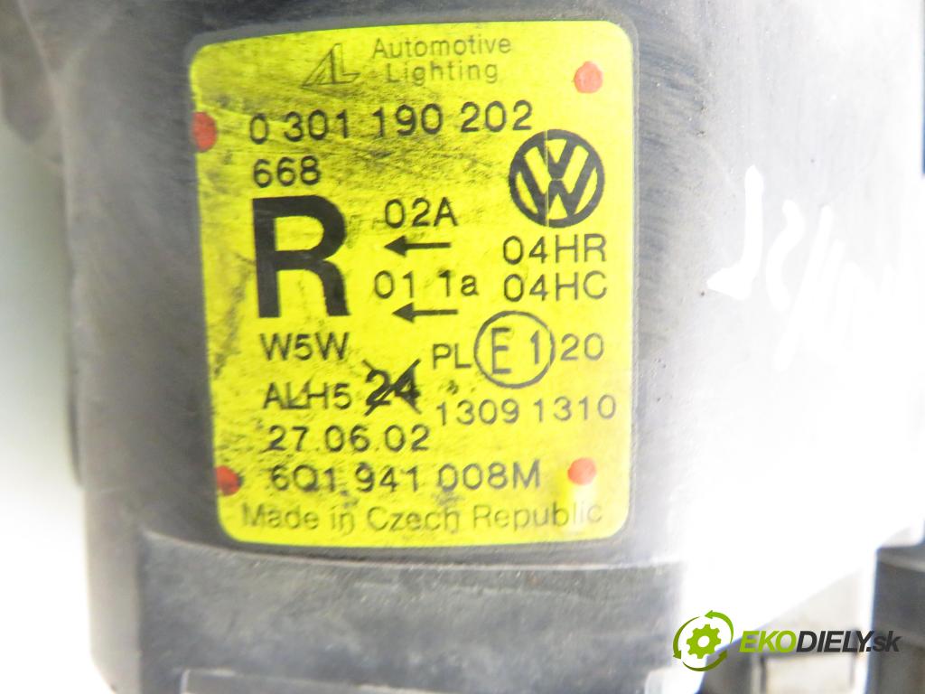 VW POLO (9N_) HB 2004 47,00 1.2 12V 64 - AZQ 1198,00 světlo PP 6Q1941008M ; 0301190202