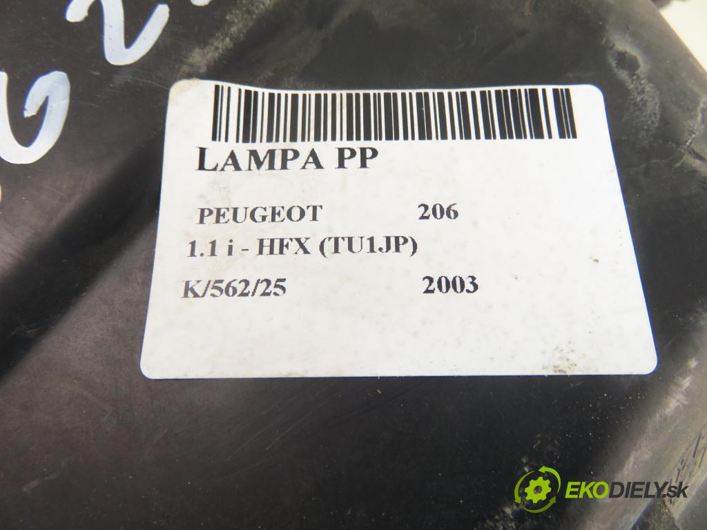PEUGEOT 206 liftback (2A/C) HB 2003 440,00 1.1 i - HFX (TU1JP) 1124,00 Svetlo PP 9628666780